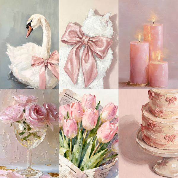 Blush Serenity — Soft Coquette Poster Set (6 Designs)