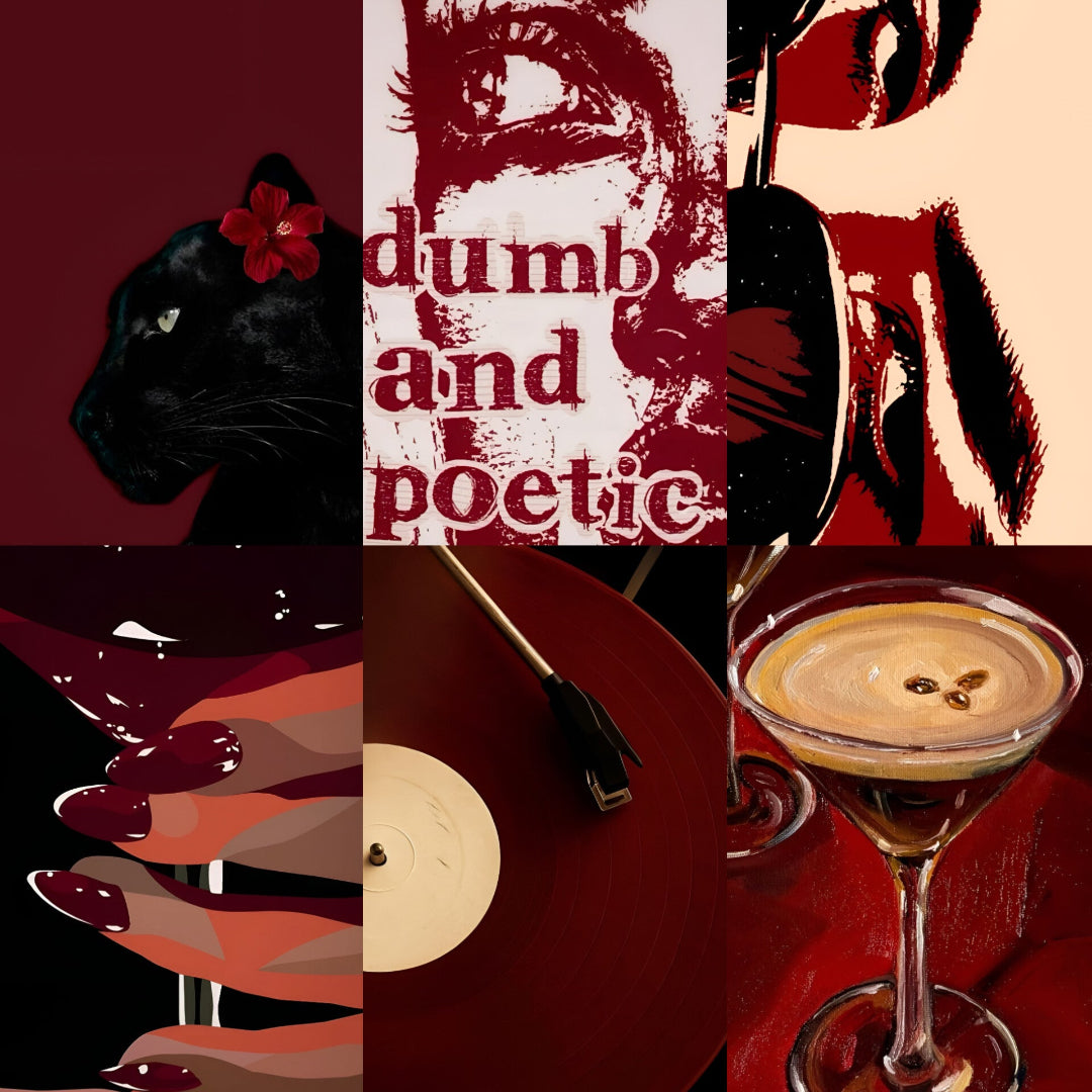 Crimson Noir - Dark Aesthetic Poster Set (6 Designs)