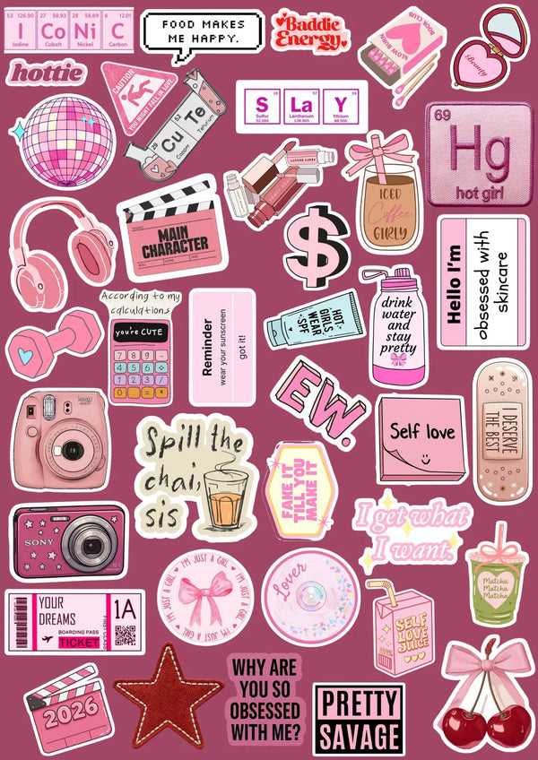 Girly Stickers Theme