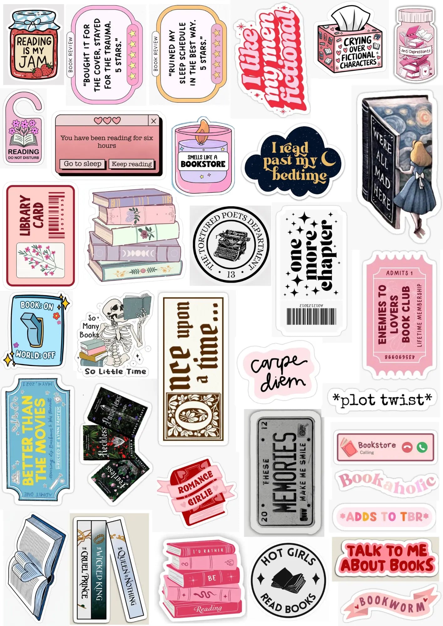 Book Lover Sticker Pack